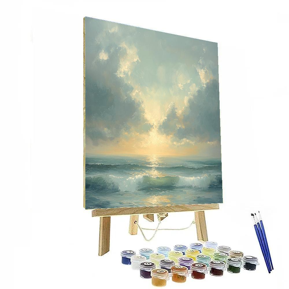 JMW Turner Inspired Storm At Sea painting number kit