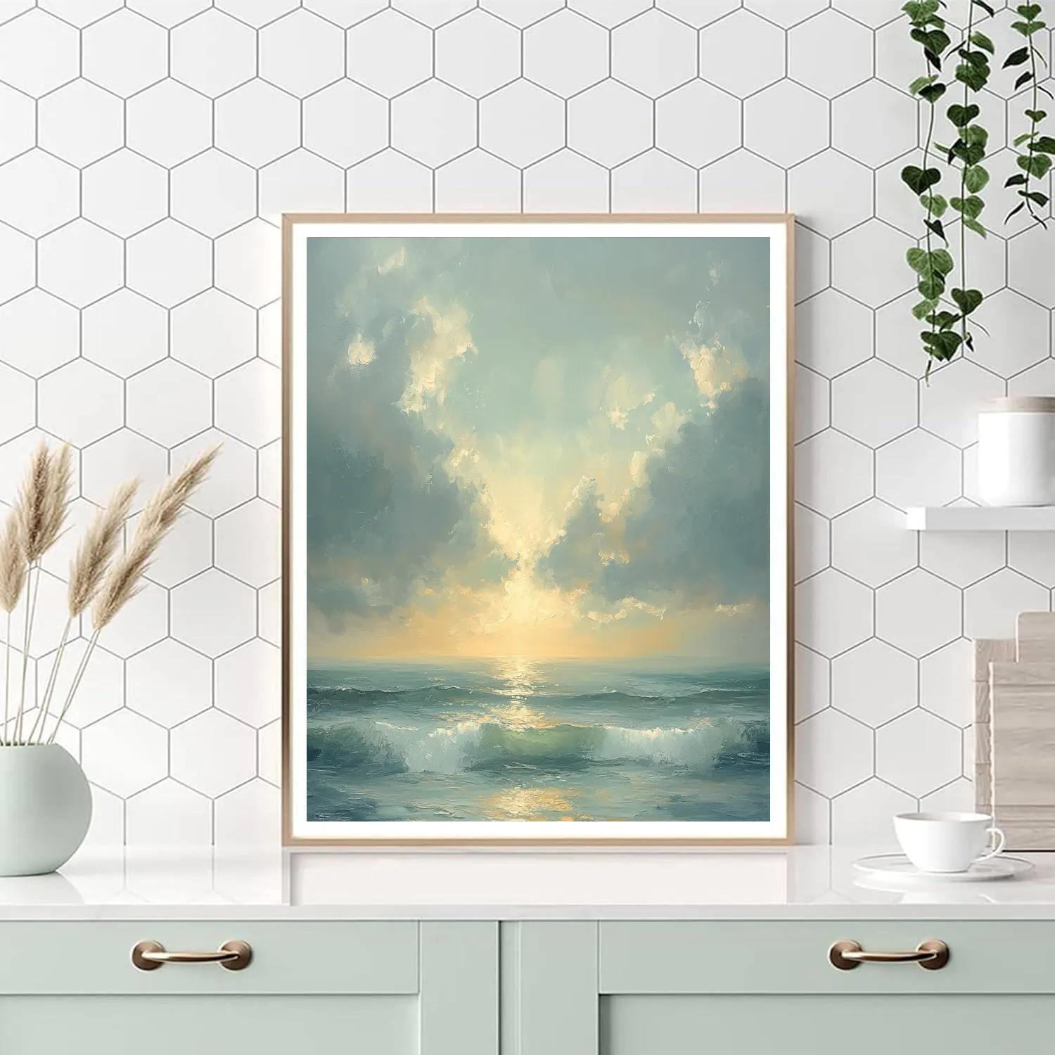 JMW Turner Inspired Storm At Sea painting number kit