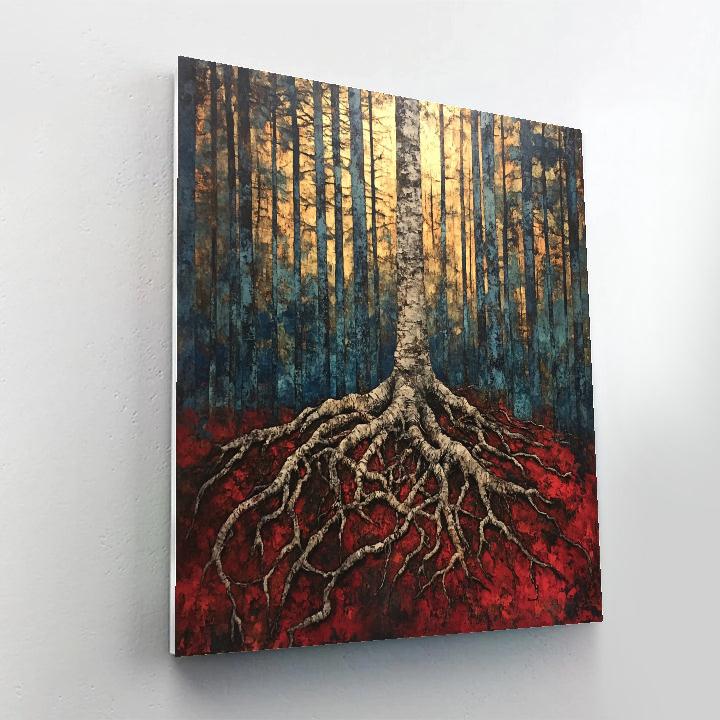 Arthur Lismer Inspired Tangled Roots And Forest Undergrowth painting number kit