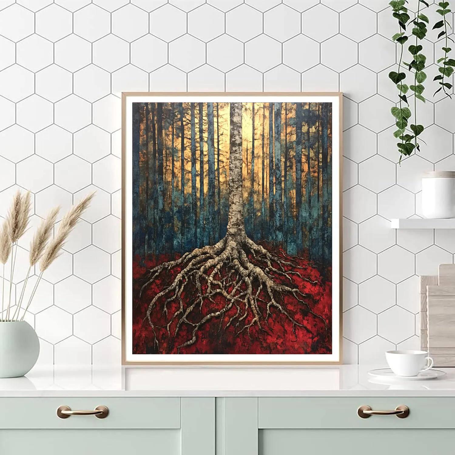 Arthur Lismer Inspired Tangled Roots And Forest Undergrowth painting number kit
