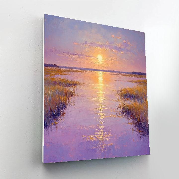 Claude Monet Inspired Sunset Over Lakes Painting by numbers kit