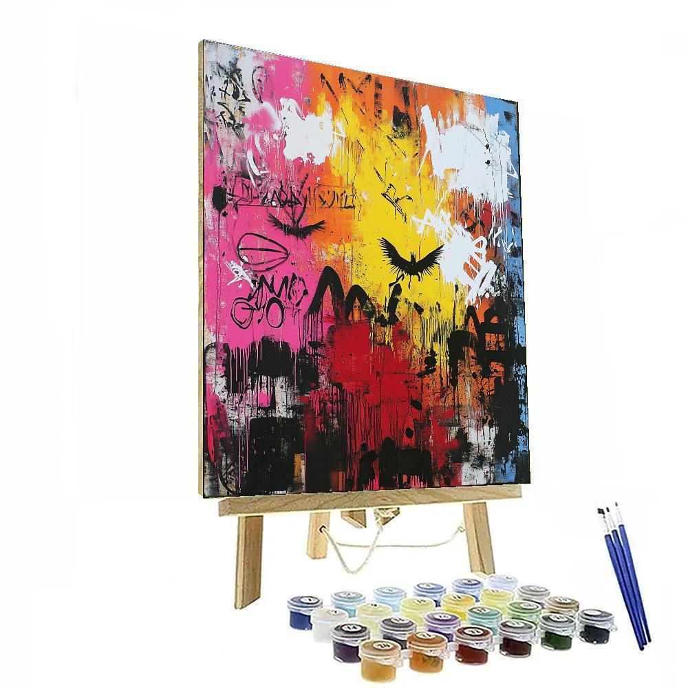 Jean Michele Basquiat Inspired Urban Myth Numbered painting kits