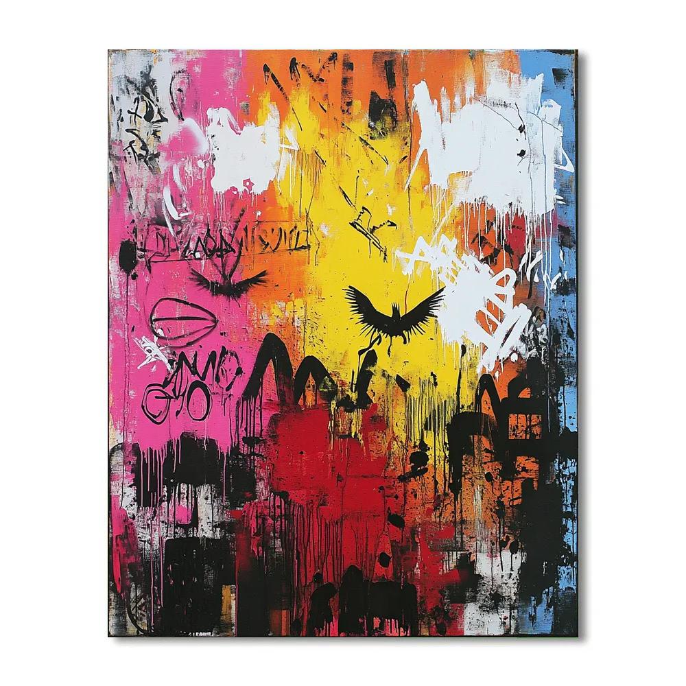 Jean Michele Basquiat Inspired Urban Myth Numbered painting kits
