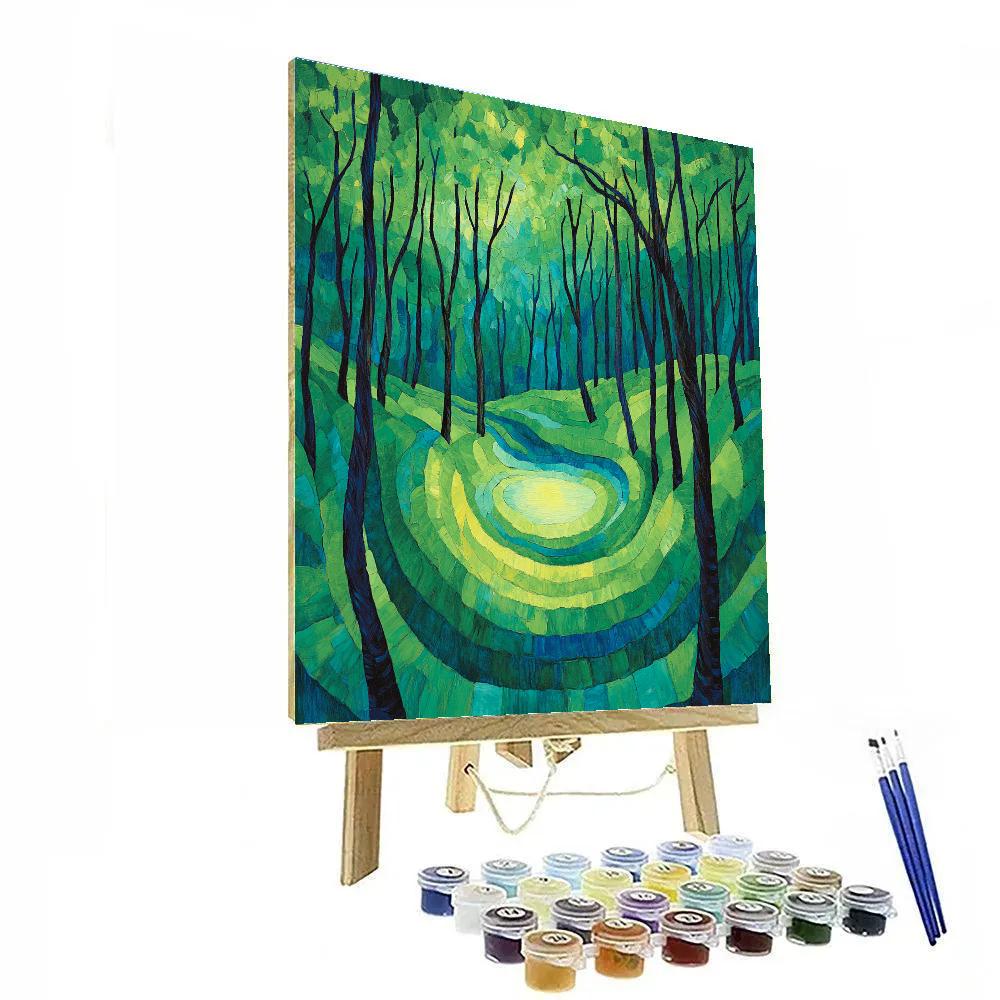 Edvard Munch Inspired Trembling Pine Hollow Painting by numbers kit