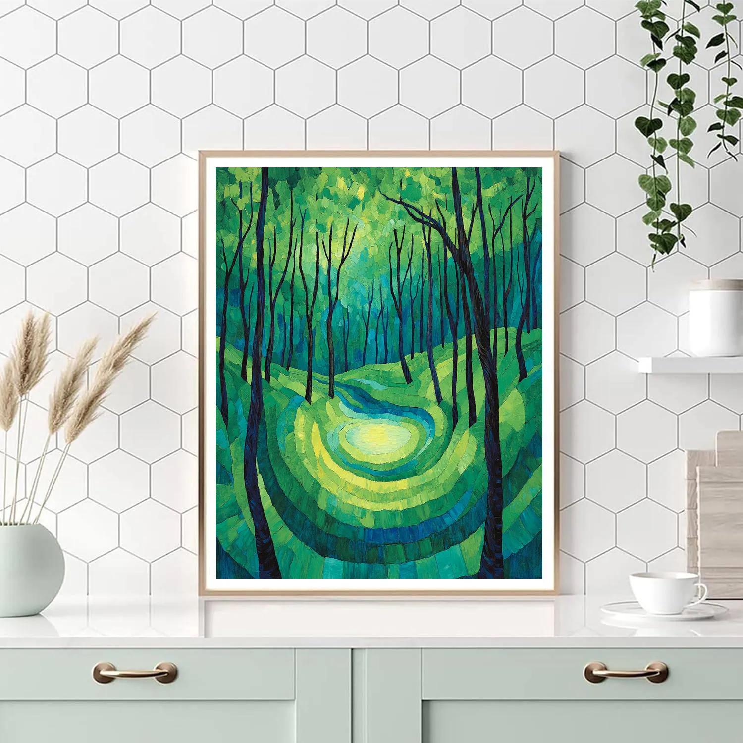 Edvard Munch Inspired Trembling Pine Hollow Painting by numbers kit