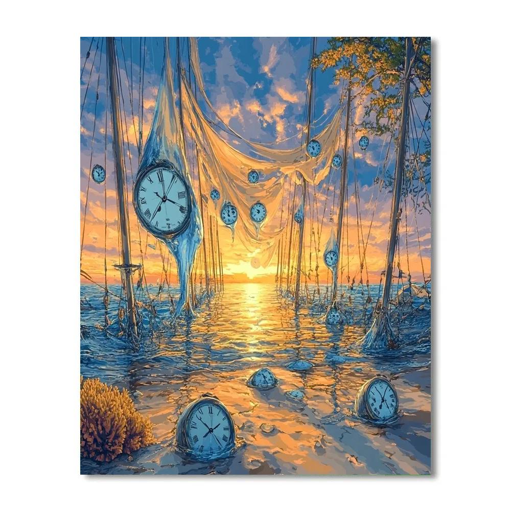 Salvador Dali Inspired Dreamscape Ocean Paint by numbers kits
