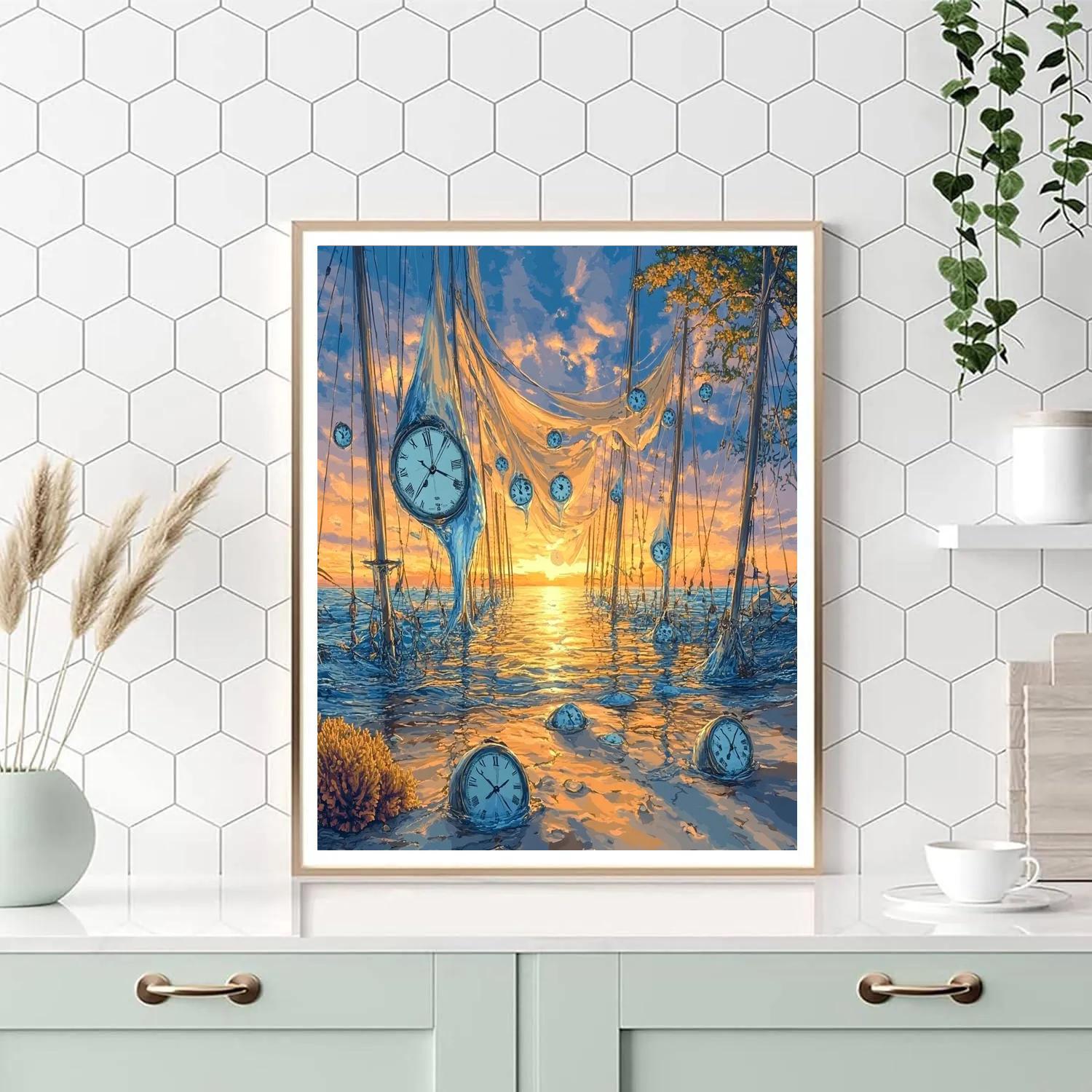 Salvador Dali Inspired Dreamscape Ocean Paint by numbers kits