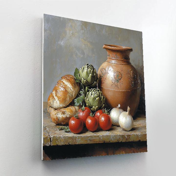 Diego Velázquez Inspired Market Vegetables In Silvery Light Paint by numbers art