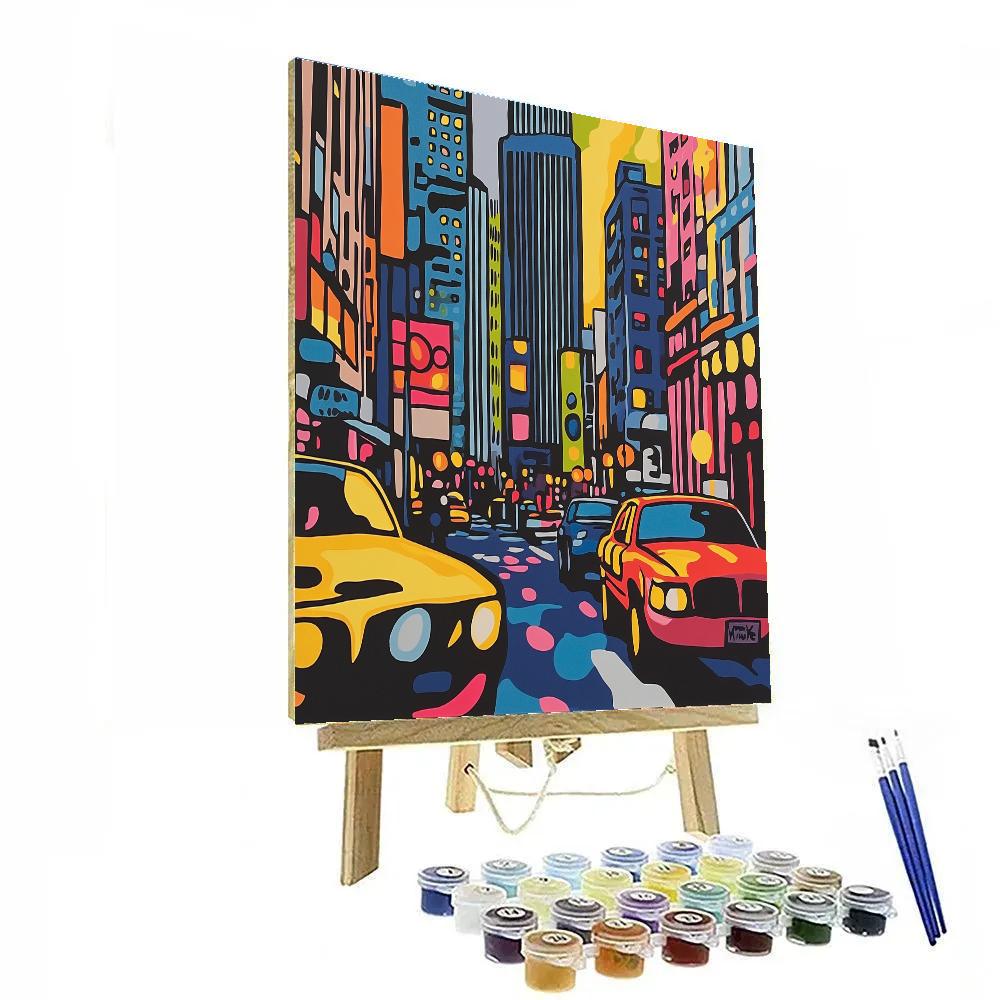 Roy Lichtenstein Inspired Comic Cityscape Paint by numbers kits