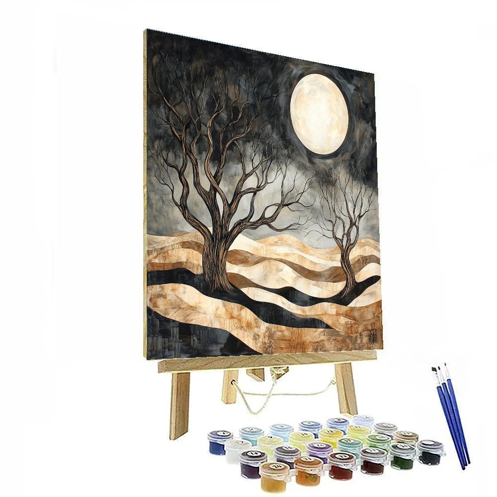 Francisco Goya Inspired Moonlit Dune Of Silent Oaks paint by color