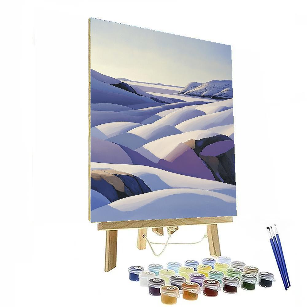Franklin Carmichael Inspired Winter Ridge Of Lavender Shadows Painting by numbers kit