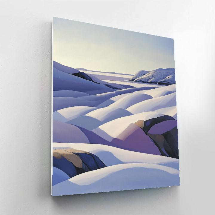 Franklin Carmichael Inspired Winter Ridge Of Lavender Shadows Painting by numbers kit