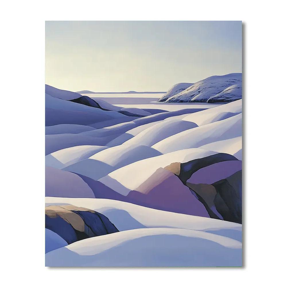 Franklin Carmichael Inspired Winter Ridge Of Lavender Shadows Painting by numbers kit