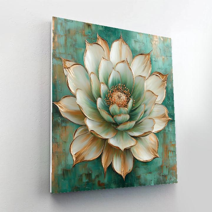 Georgia O’Keeffe Inspired Luminous Cactus Bloom Close Up Painting by numbers kit