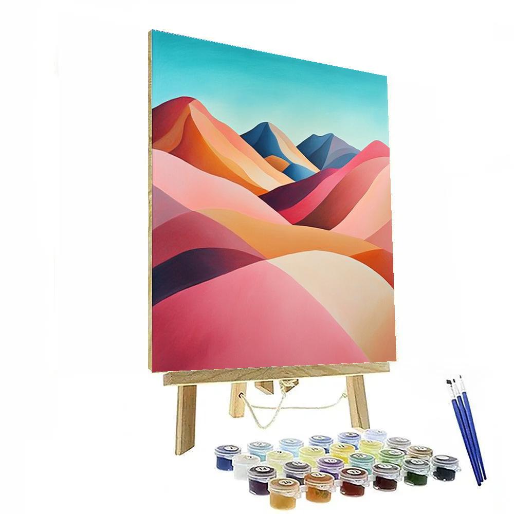 Georgia O’Keeffe Inspired Desert Mountains paint by number