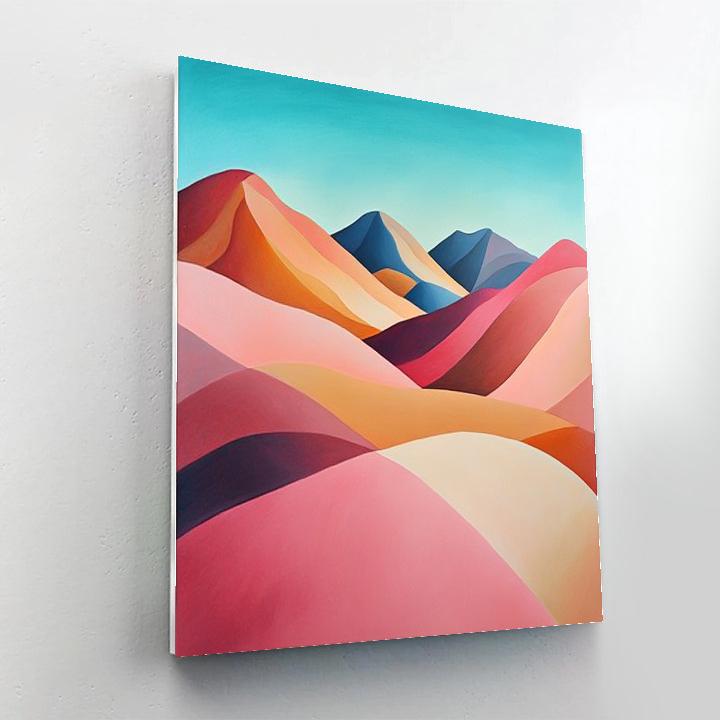 Georgia O’Keeffe Inspired Desert Mountains paint by number