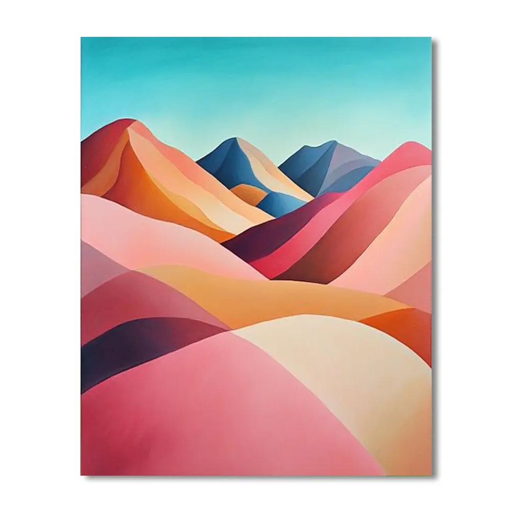 Georgia O’Keeffe Inspired Desert Mountains paint by number