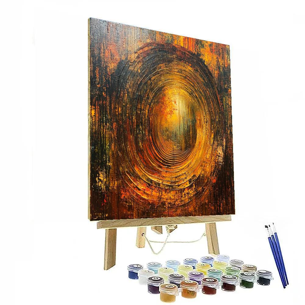 Jackson Pollock Inspired Autumn Windswept Energy paint by color