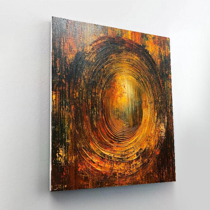 Jackson Pollock Inspired Autumn Windswept Energy paint by color