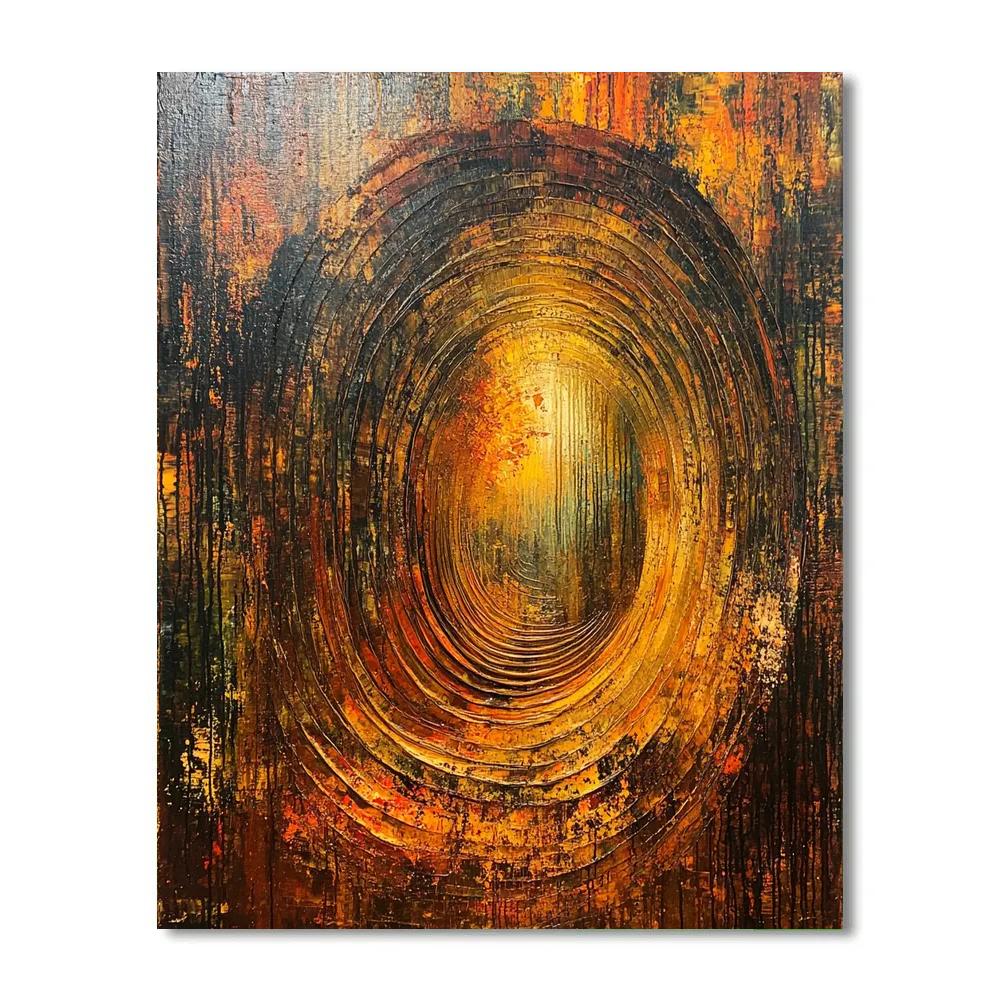 Jackson Pollock Inspired Autumn Windswept Energy paint by color