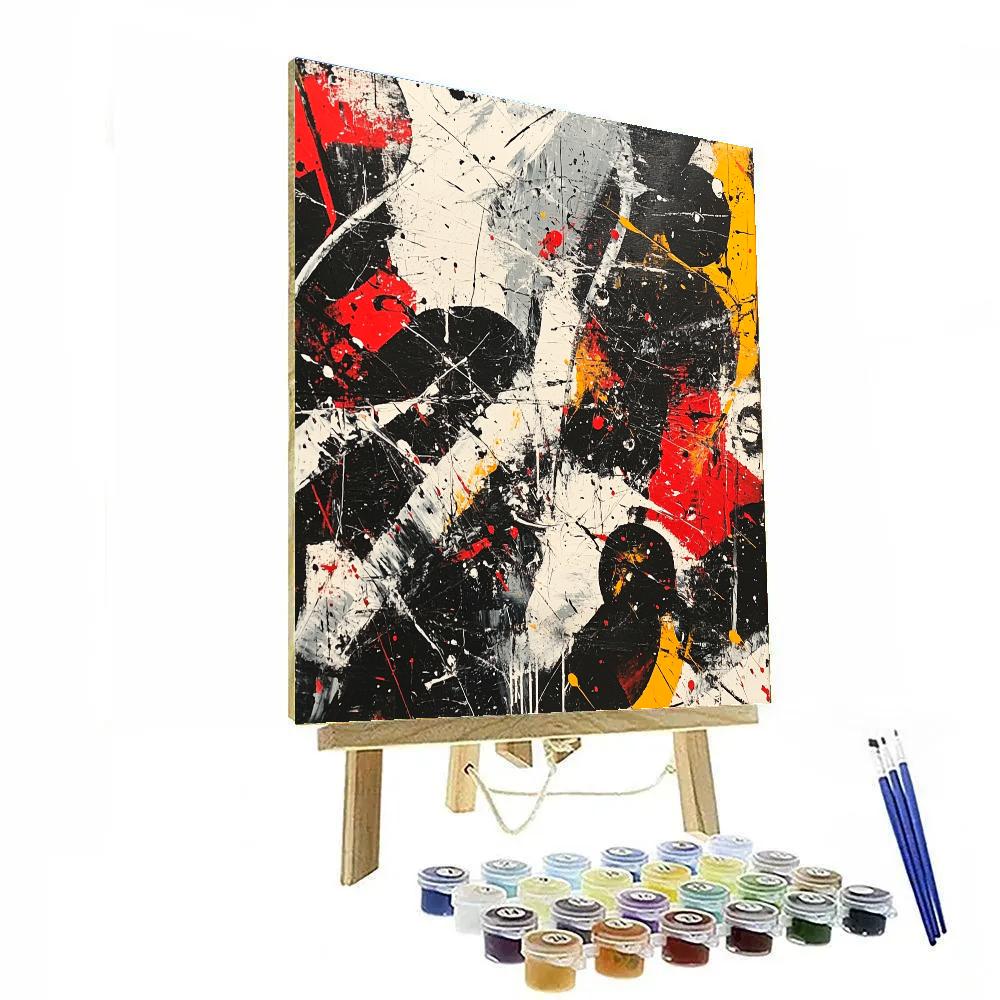 Jackson Pollock Inspired Urban Vortex DIY paint by numbers
