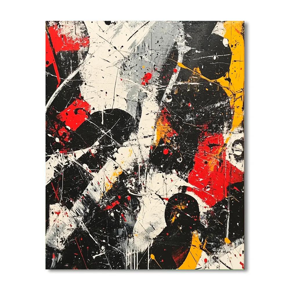 Jackson Pollock Inspired Urban Vortex DIY paint by numbers