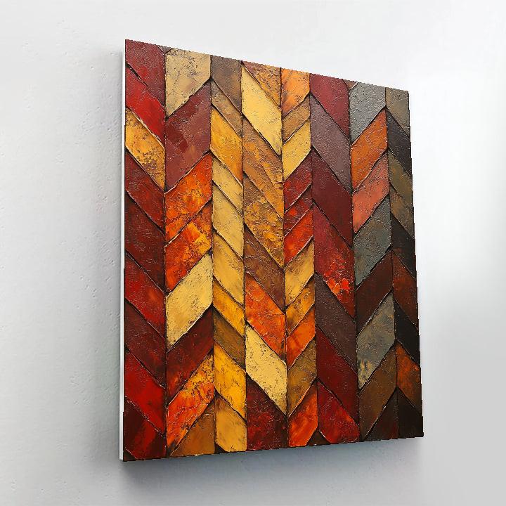 Jean-Paul Riopelle Inspired Mosaic Autumn Torrent painting number kit