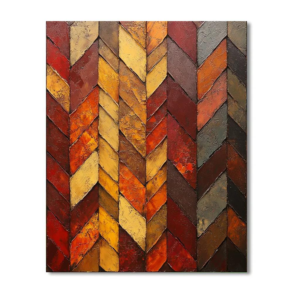 Jean-Paul Riopelle Inspired Mosaic Autumn Torrent painting number kit