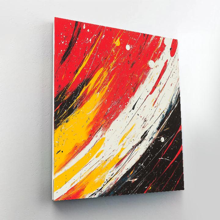 Jackson Pollock Inspired Electric Storm Of Color Rhythm paint by number