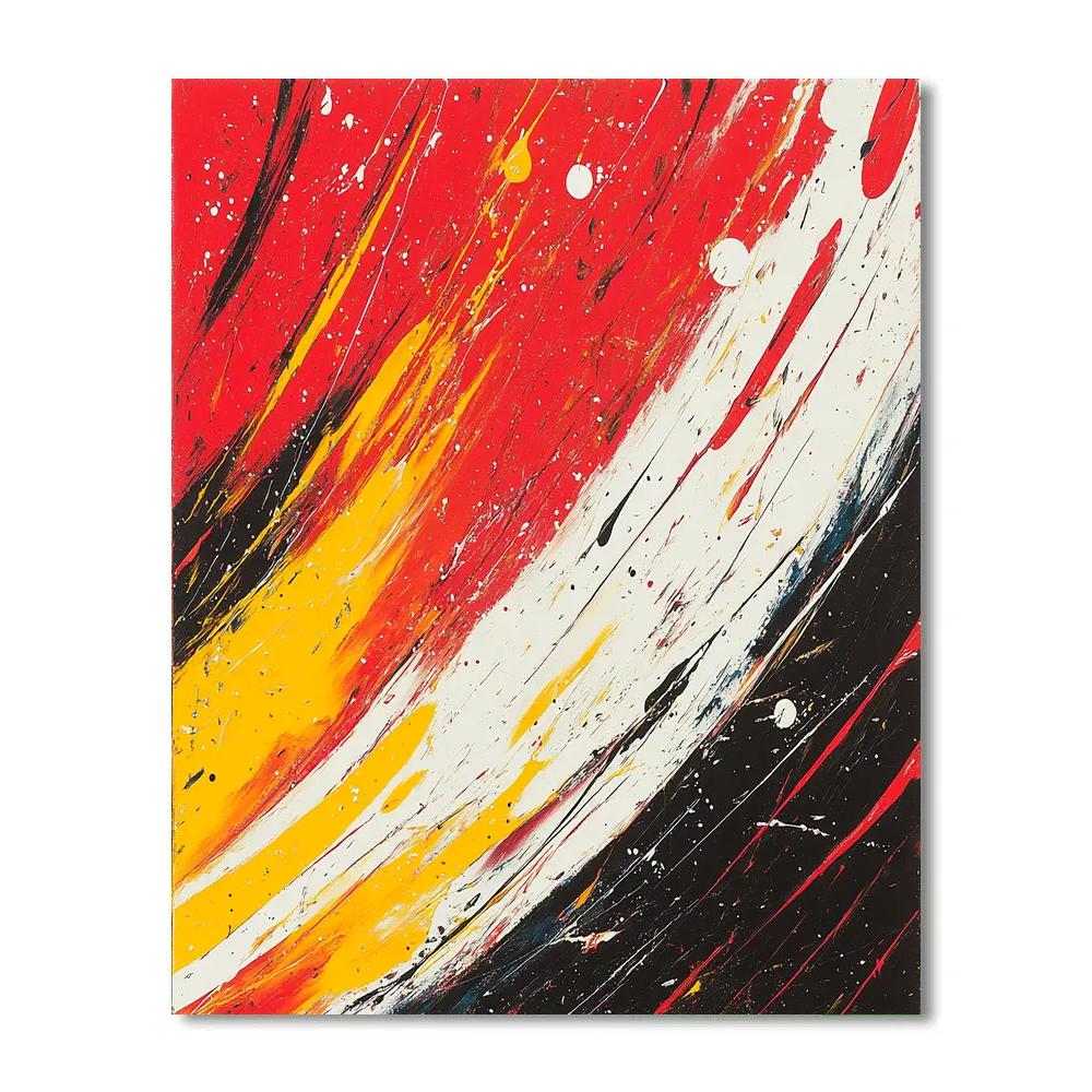 Jackson Pollock Inspired Electric Storm Of Color Rhythm paint by number