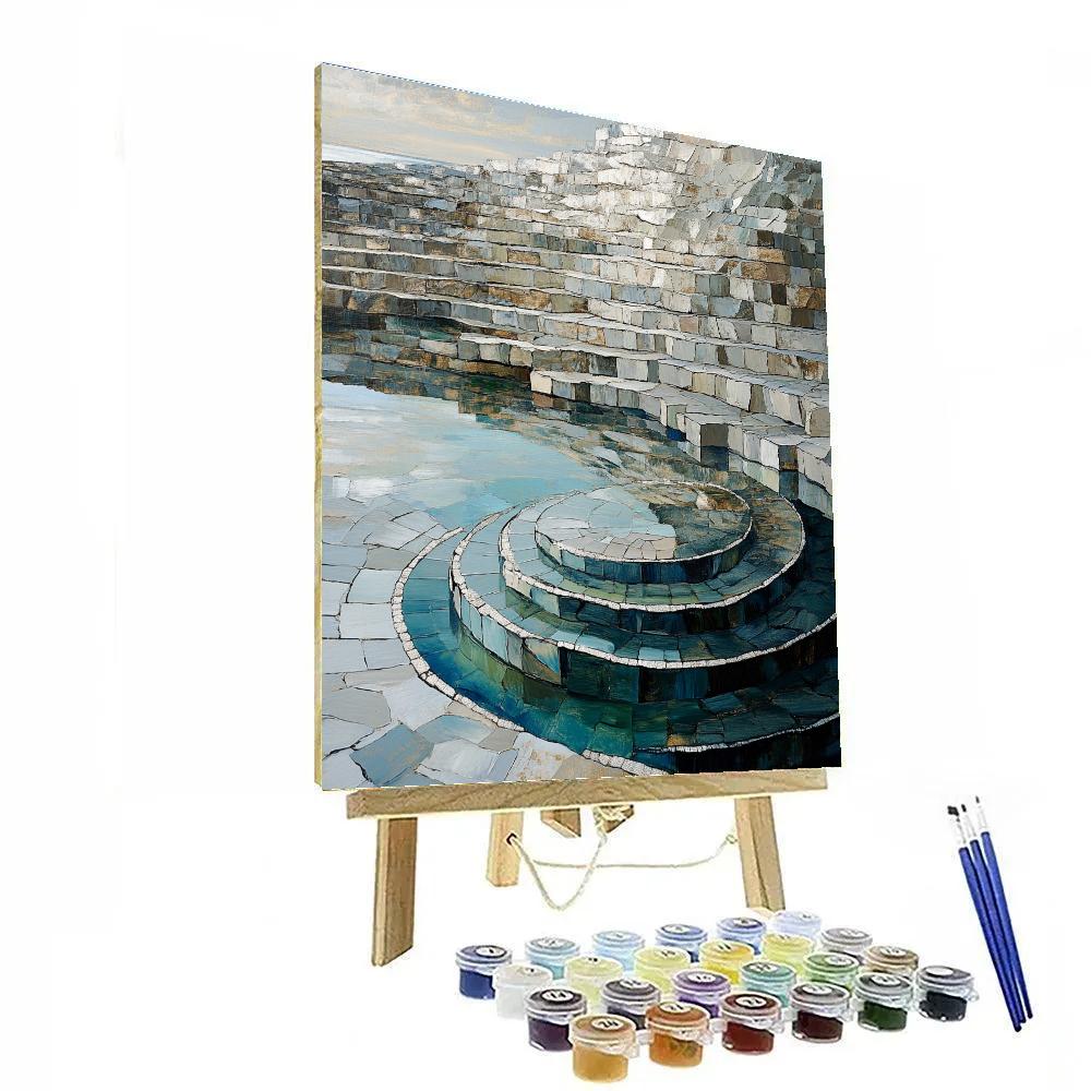 Jean-Paul Riopelle Inspired Glacial Mosaic Lake painting number kit