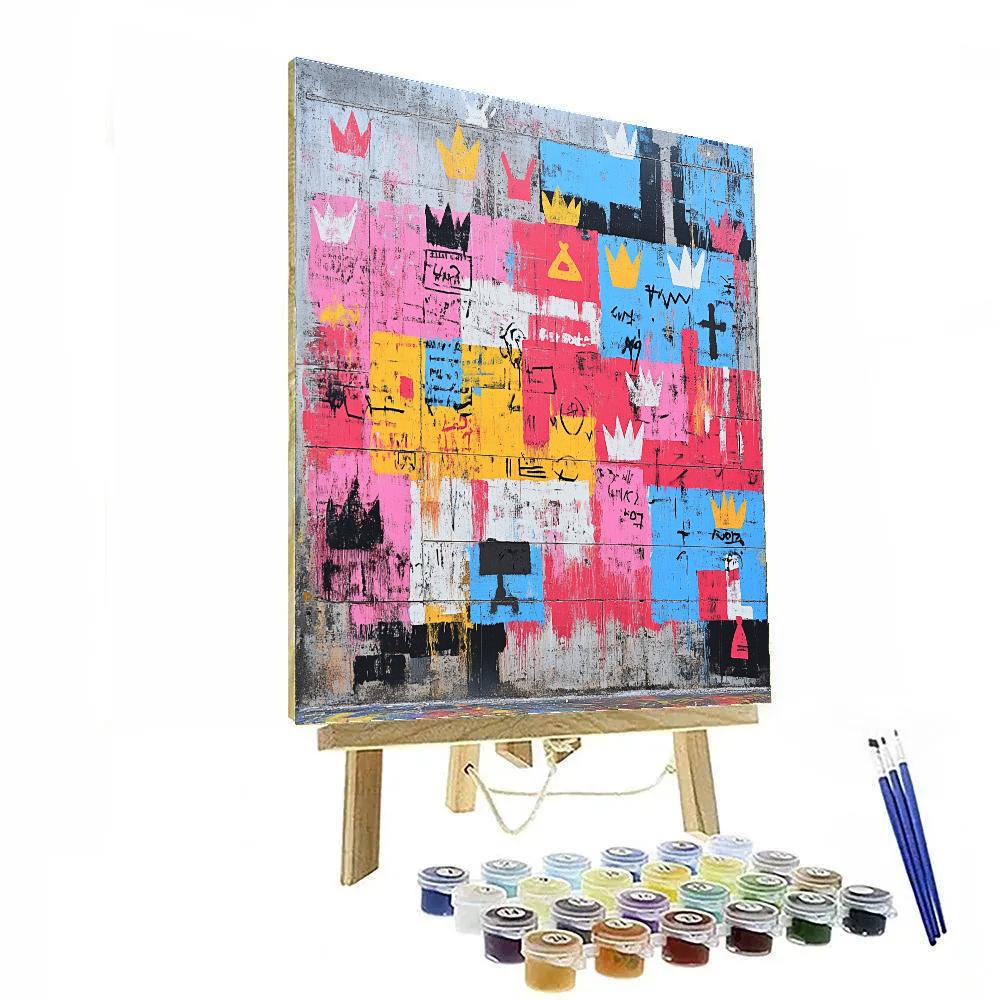 Jean-Michel Basquiat Inspired Urban Graffiti paint by number
