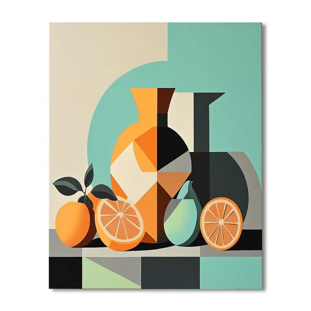 Pablo Picasso Inspired Fractured Ceramic Still Life Paint by numbers kits