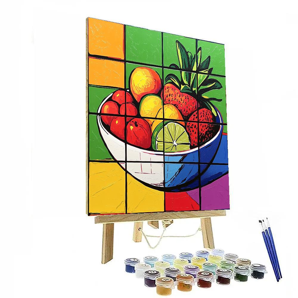 Andy Warhol Inspired Pop Fruit Bowl Paint by numbers kits