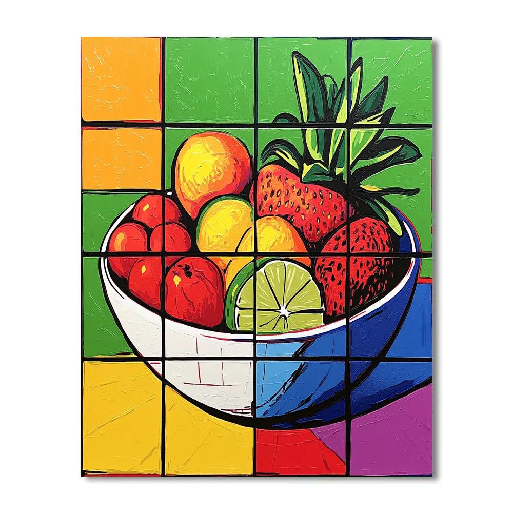Andy Warhol Inspired Pop Fruit Bowl Paint by numbers kits