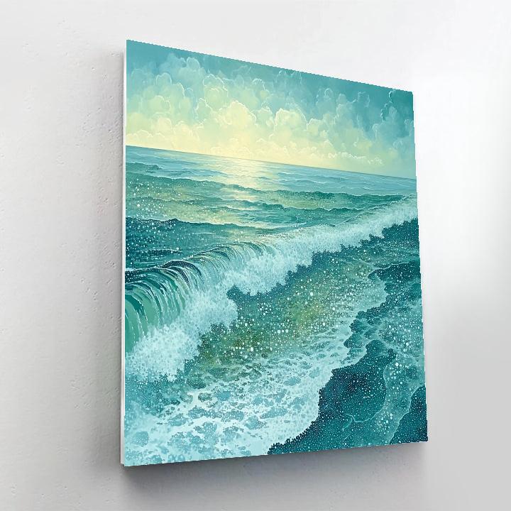 Georges Seurat Inspired Whispering Tides paint by numbers