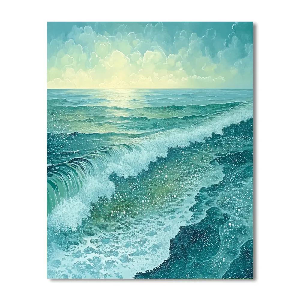 Georges Seurat Inspired Whispering Tides paint by numbers