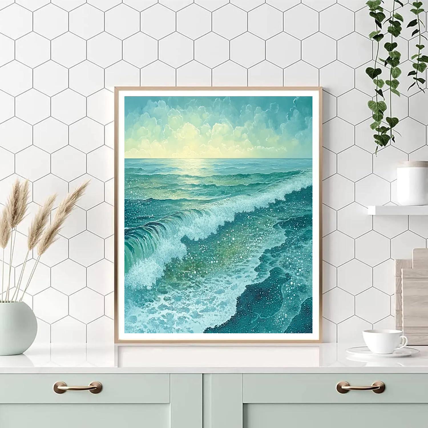 Georges Seurat Inspired Whispering Tides paint by numbers