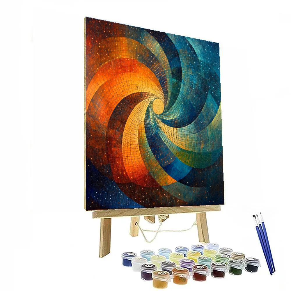 Georges Seurat Inspired Chromatic Geometry Number painting