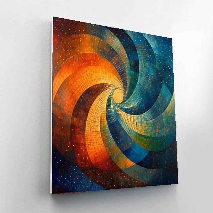 Georges Seurat Inspired Chromatic Geometry Number painting