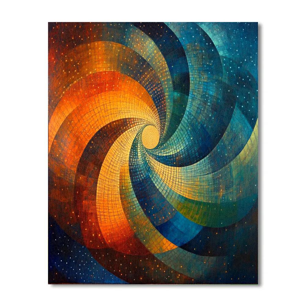 Georges Seurat Inspired Chromatic Geometry Number painting