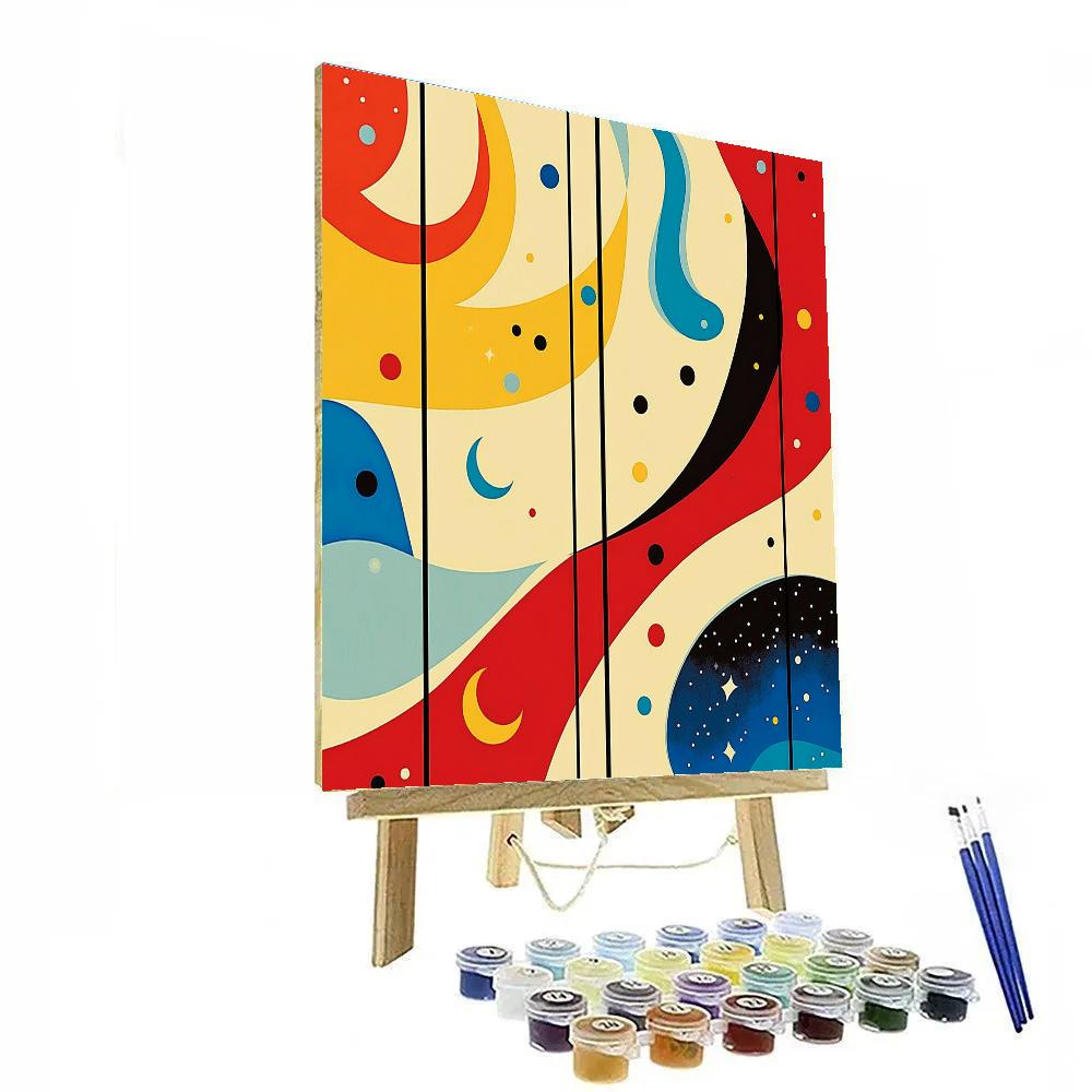 Joan Miró Inspired Cosmic Symphony paint by number