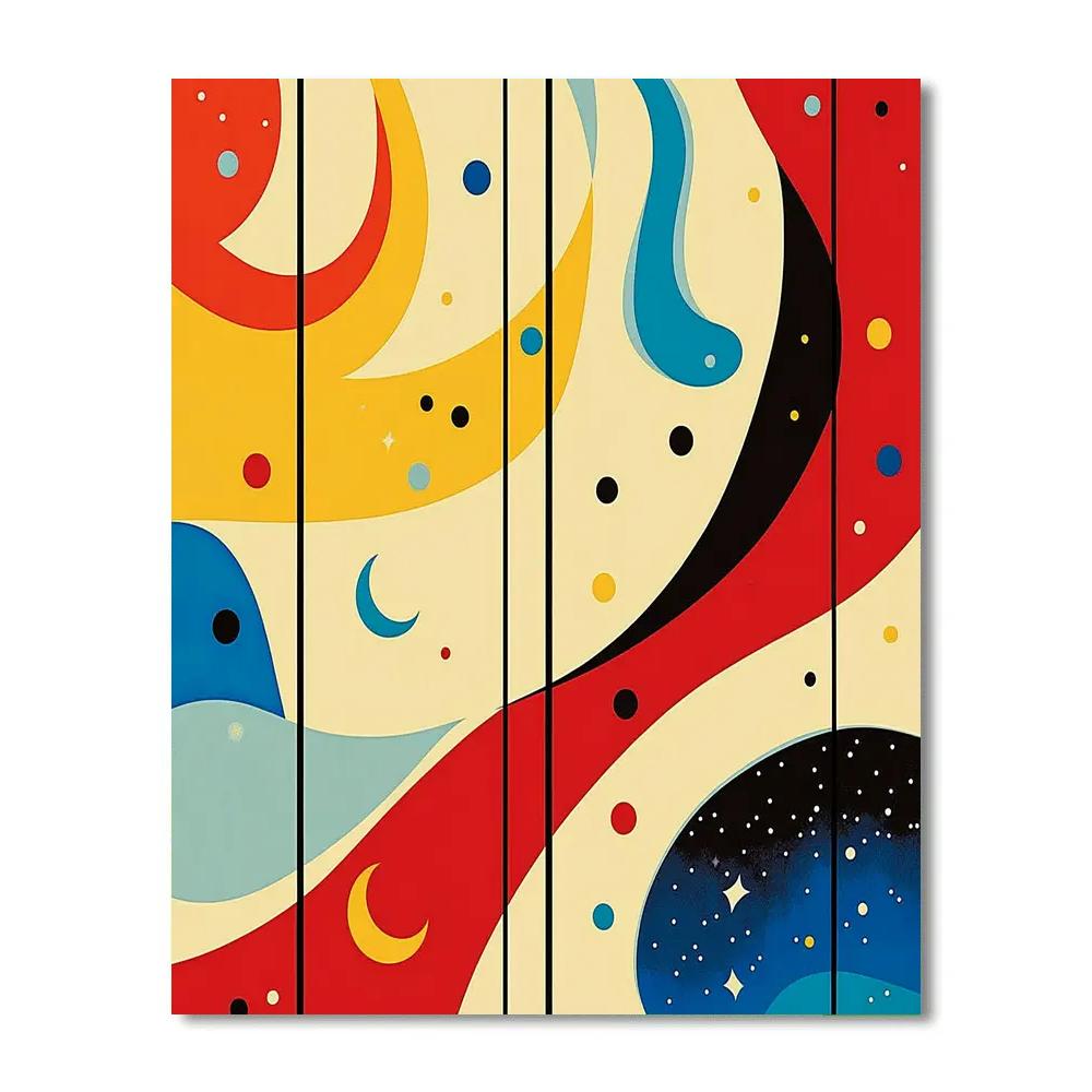 Joan Miró Inspired Cosmic Symphony paint by number