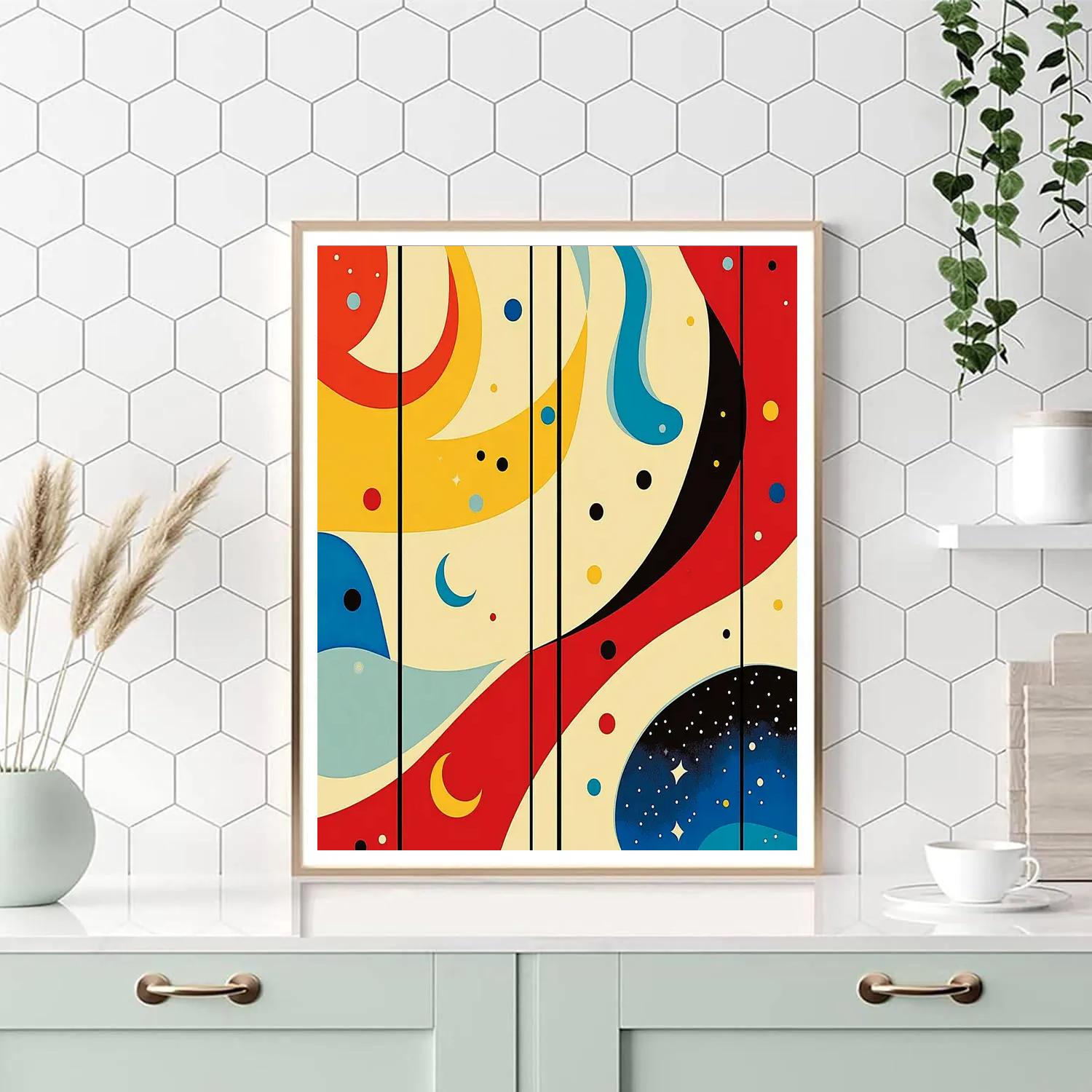 Joan Miró Inspired Cosmic Symphony paint by number