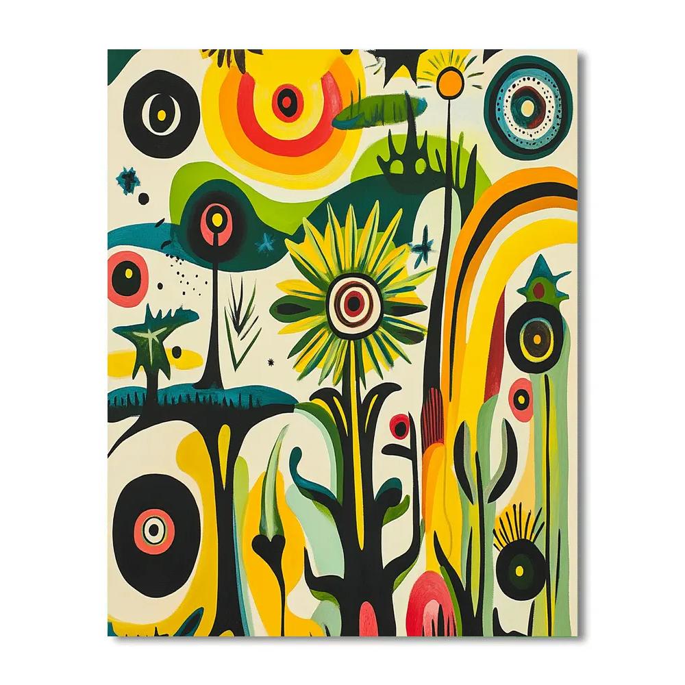 Joan Miró Inspired Garden Of Dreams Painting by numbers kit