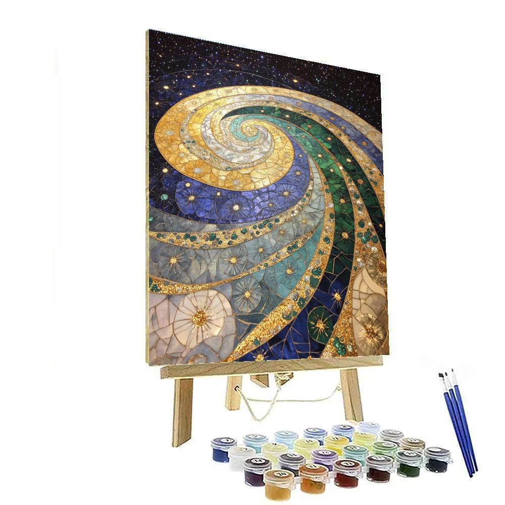Gustav Klimt Inspired Cosmic Tapestry Numbered painting kits