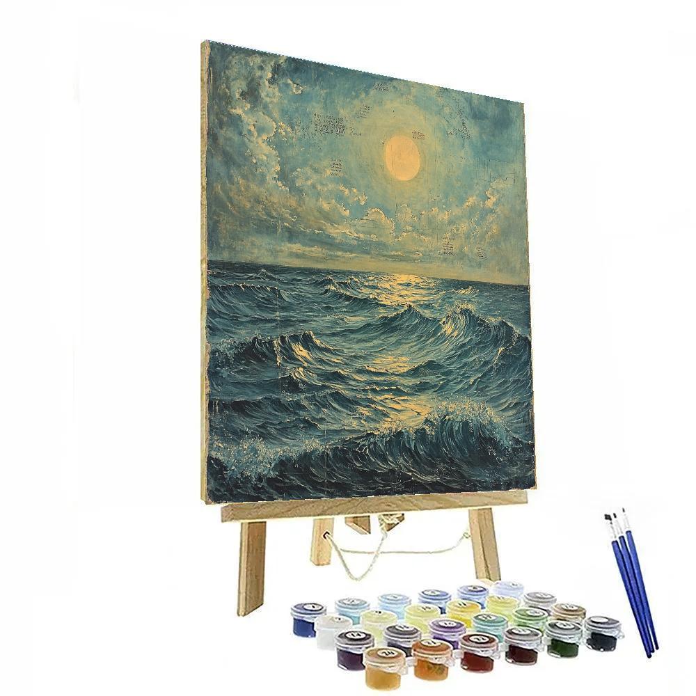Leonardo Da Vinci Inspired Oceanic Currents paint by numbers