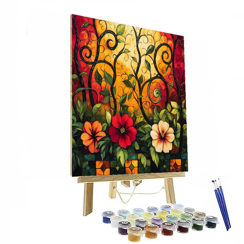 Frida Kahlo Inspired Botanical Resilience Number painting