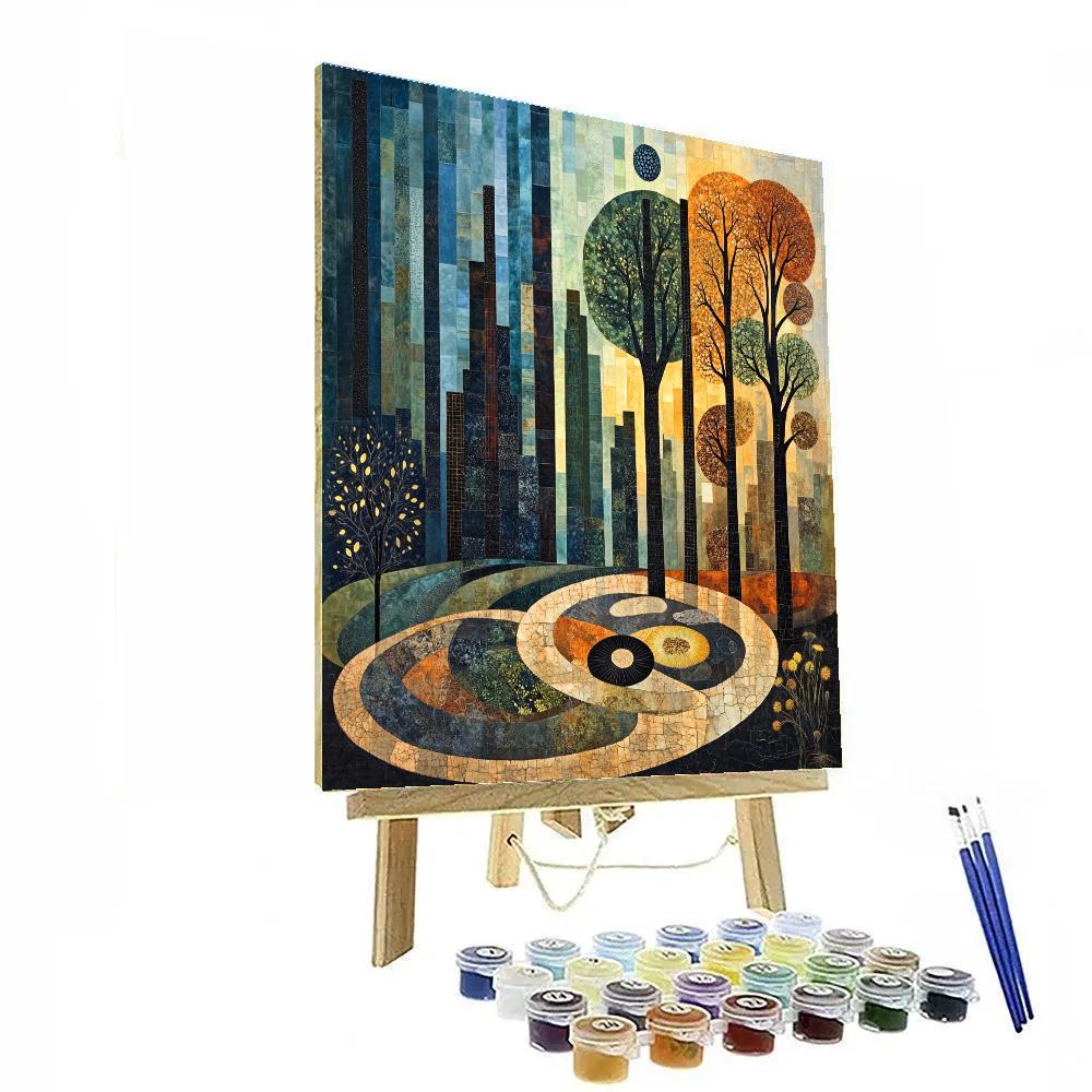 Max Ernst Inspired Garden Of Time Number painting