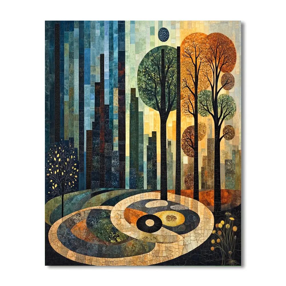 Max Ernst Inspired Garden Of Time Number painting